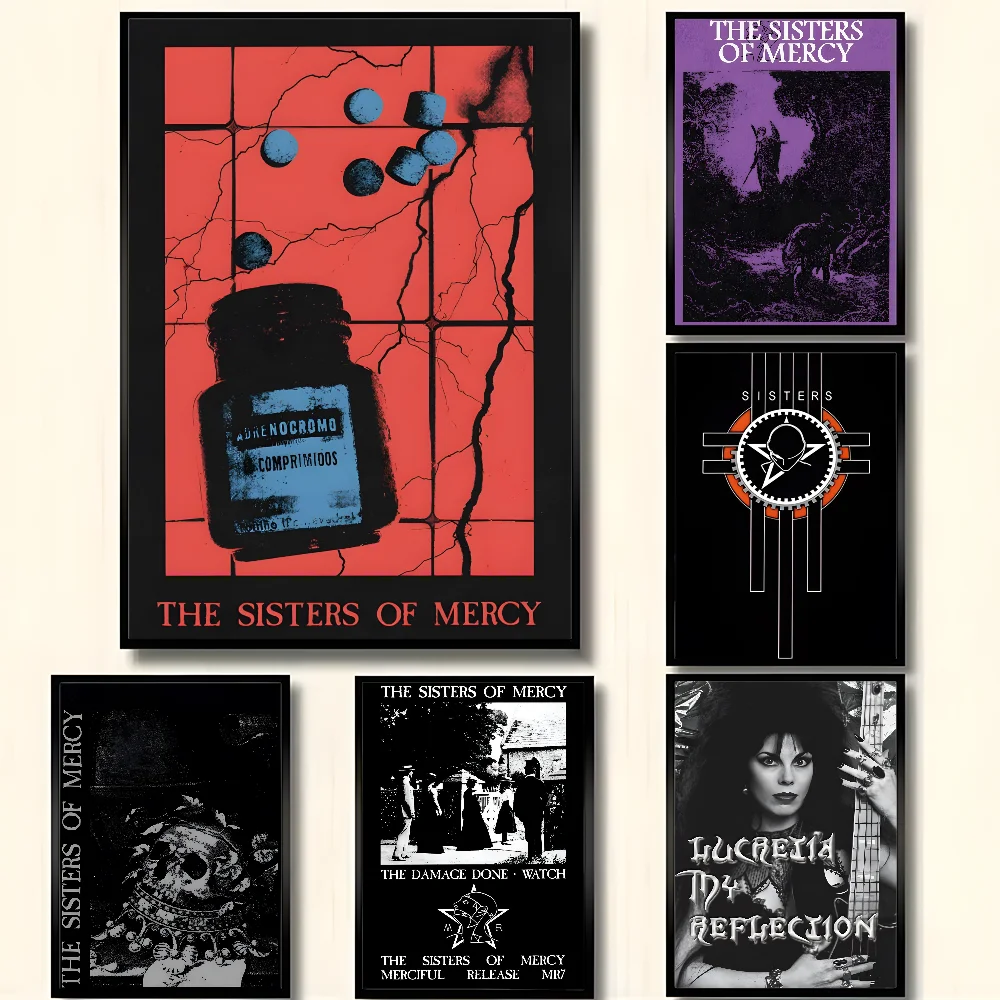 أخوات الرحمة الفرقة المشارك HD الفن لزجة جدار مقاوم للماء غرفة المعيشة المنزلي غرفة نوم بار الديكور الجمالي #1