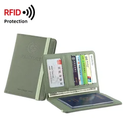 RFID Blocking Passport Wallets Zipper Waterproof Wallet  Hand holder Anti-Theft Cell Phone Purse Travel Accessories