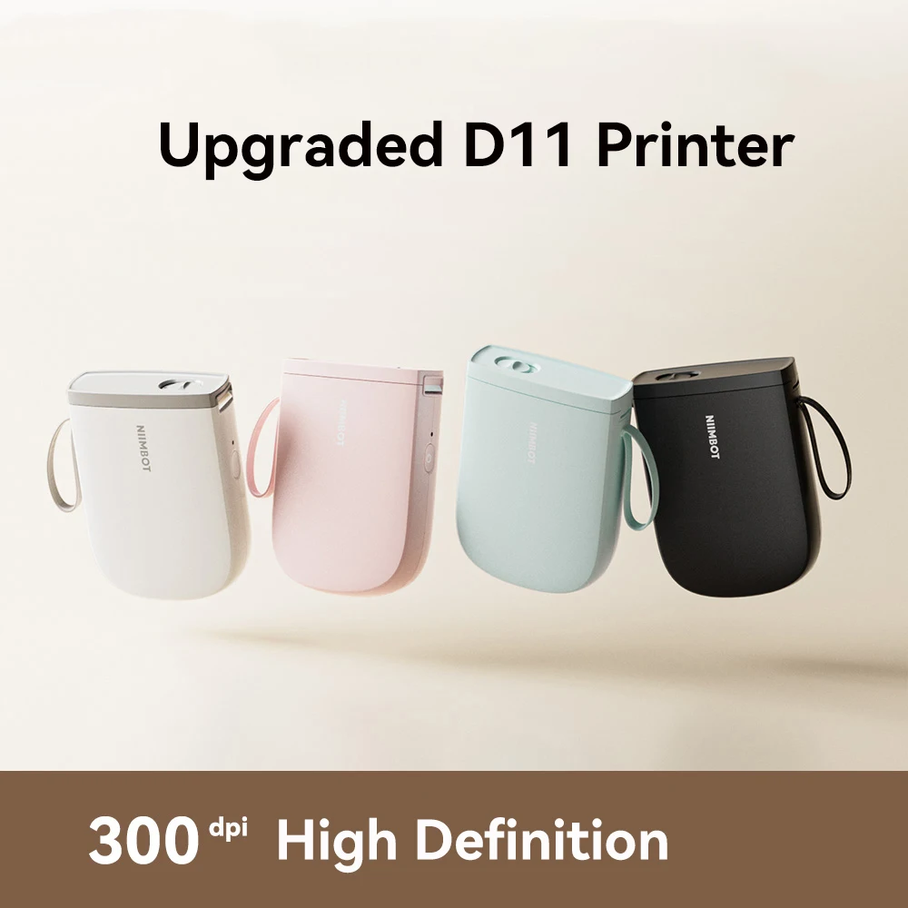 Niimbot D11 Mini Portable Printer Pocket Wireless Self-adhesive Label Maker Bluetooth Inkless DIY Name Tag Sticker Labeller