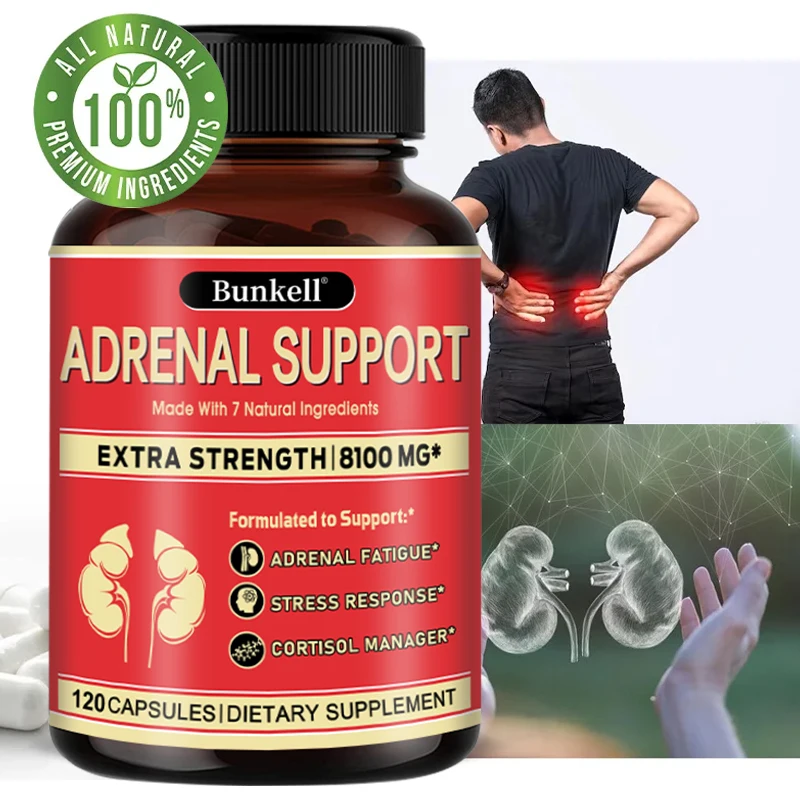 Adrenal & Cortisol Capsules - Adrenal Supplement & Cortisol Manager - for Mood Focus Relaxation & Immune - with Ashwagandha