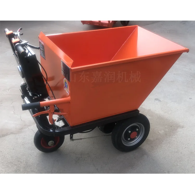 HCY Construction site electric ash bucket truck, farm electric trolley, multi-functional hand push dump truck