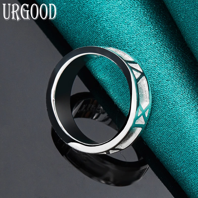 925 Sterling Silver Roman Numerals Ring For Women Man Party Engagement Wedding Romantic Fashion Jewelry Gift