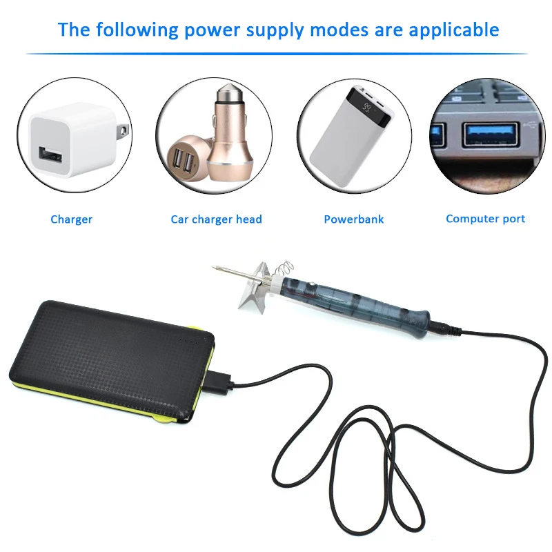 Estanho Soldagem Eletrônica USB Ferro De Solda Stand, Soldador Equipamento Ferramentas, Controle De Temperatura, 5V