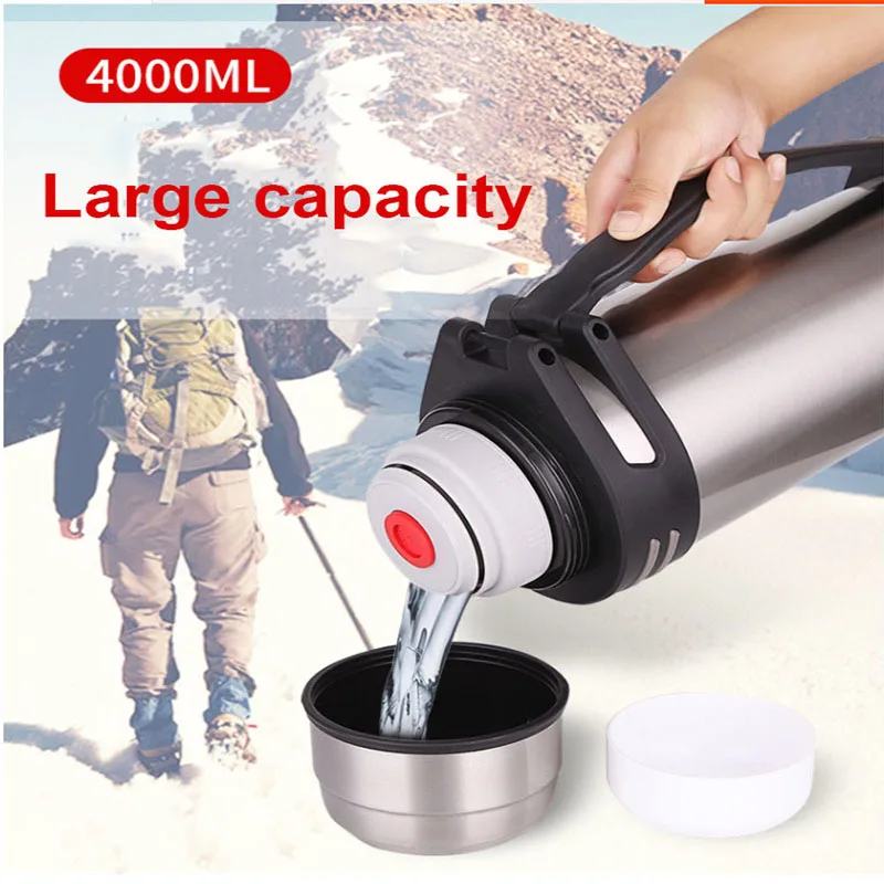 Large Capacity Flasks Water Bottle Stainless Steel Thermos Bottle VacuumInsulated Water Outdoor travel Bottle Cup Keeping Warm