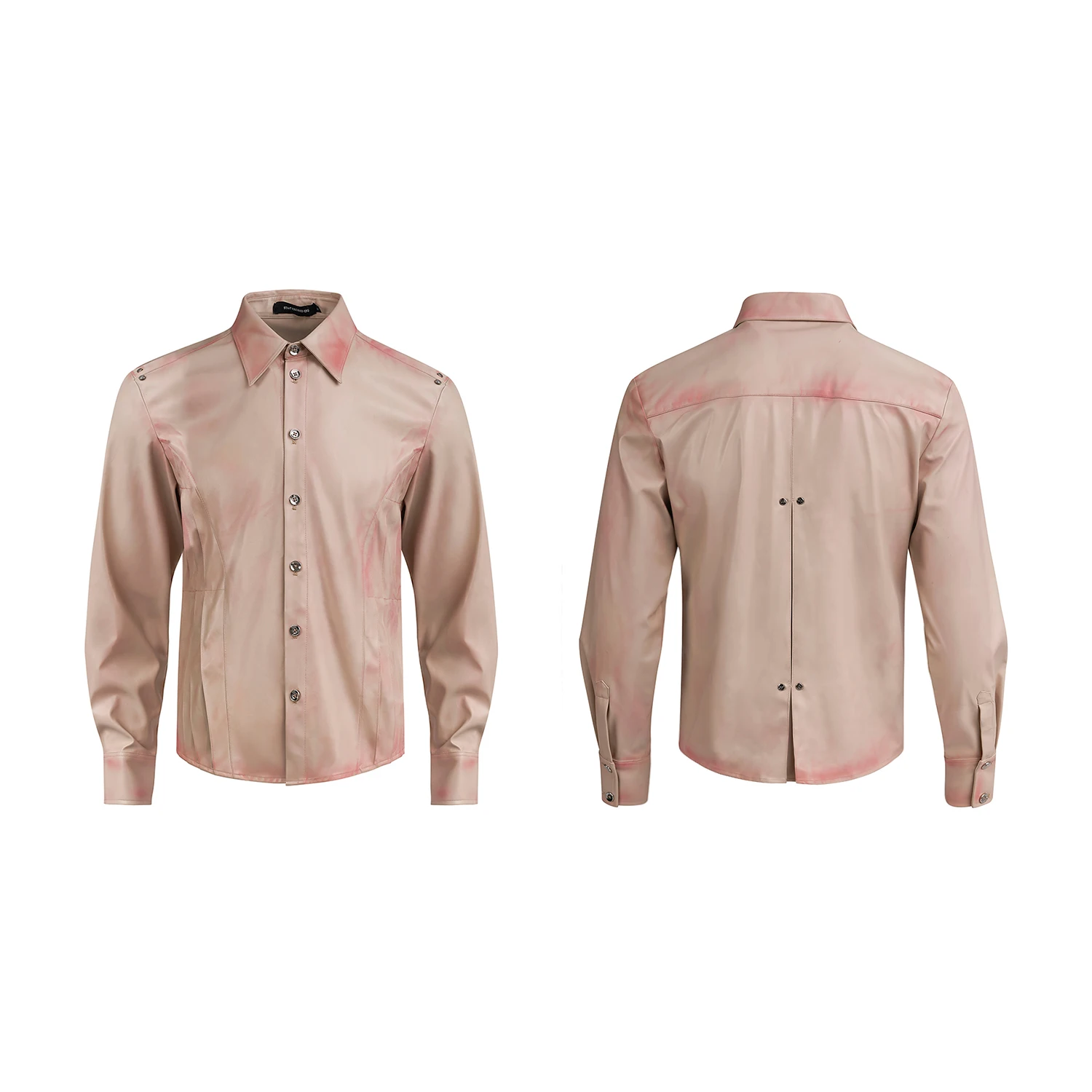 Men's 2025 Autumn New Slim-fit Trendy Shirts Men's Niche Retro Faux Leather Long-sleeve Handsome Shirts Masculinity Fashion Tops