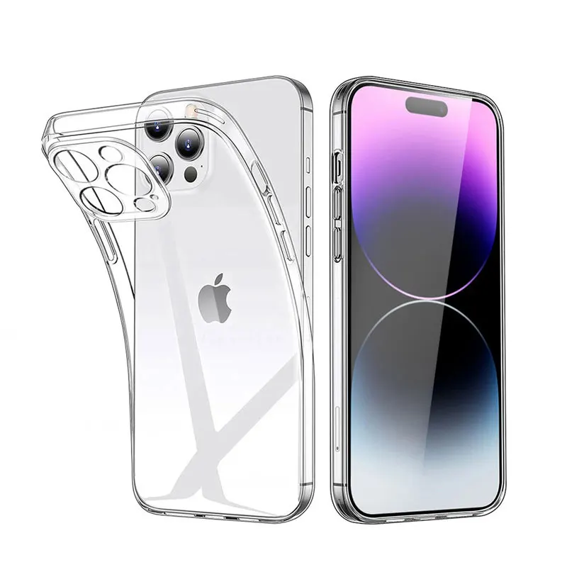 Transparent Phone Case For iPhone 15 11 12 13 14 Pro Max Soft TPU Silicone For iPhone X XS Max XR 8 7 Plus Back Cover Clear Case