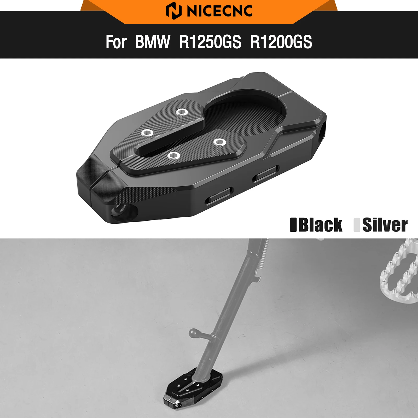 Für BMW R1250GS R1250GS R1250GS 2019-2023 Motorrad Ständer Seitenständer Vergrößerungsverlängerungspad R1200GS R1200GS 2016-2018