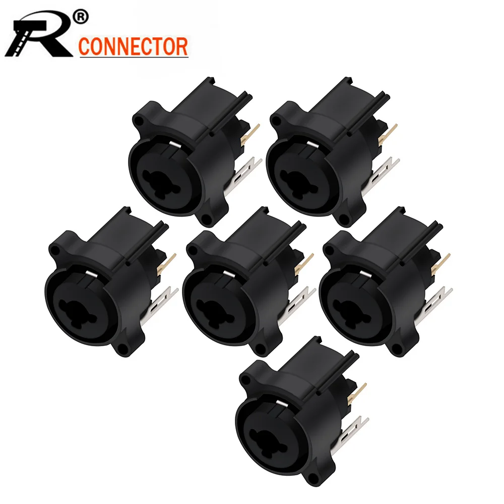 10 unids/lote conector de Audio de doble función recto de 7 pines conector Jack de 6,35mm + enchufe XLR Terminal de conector de chasis de montaje en Panel hembra