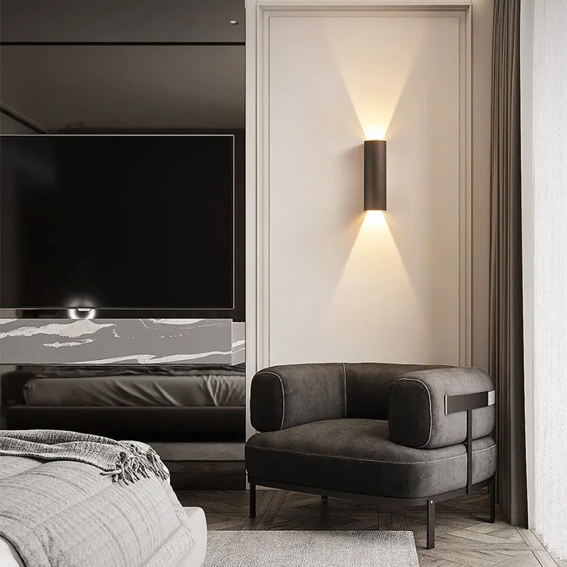 

European Minimalist LED Wall Lamp Bedroom Bedside Lamp Living Room Background Wall Corridor Staircase Decorative Lighting