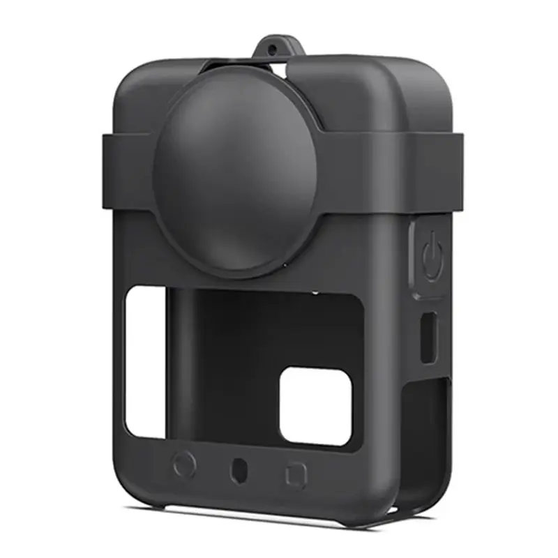ABDW-For DJI OSMO 360 Silicone Protective Case Dust Proof Anti-Fall Cover With Lens Cap Lanyard For DJI OSMO 360 Camera