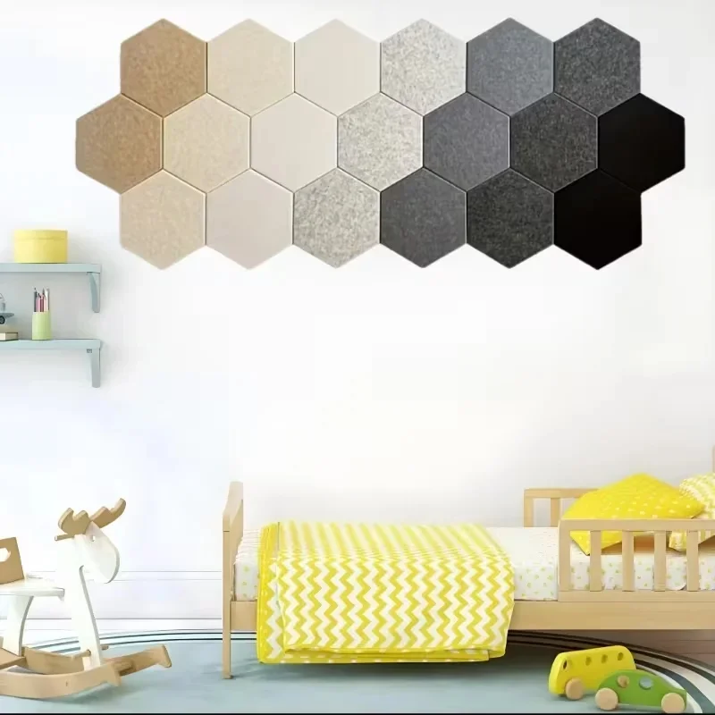 Thickened Sound Proof Felt Wall Tile Acoustic Panel Wallpaper Home Office Studio Bedroom Soundproof Cork Bulletin Boards Decor - view 5