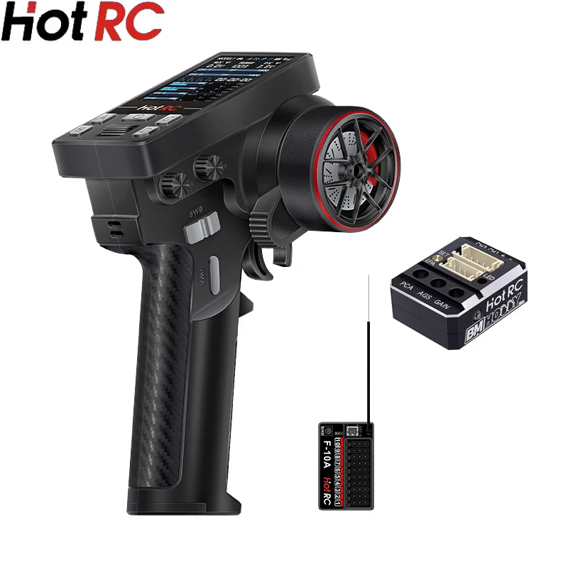 Hot RC CT-10B 10 Channel Color Screen Remote Control 2.4G 10CH Receiver For Climbing Drift Vehicle RC  Car Ship Tank