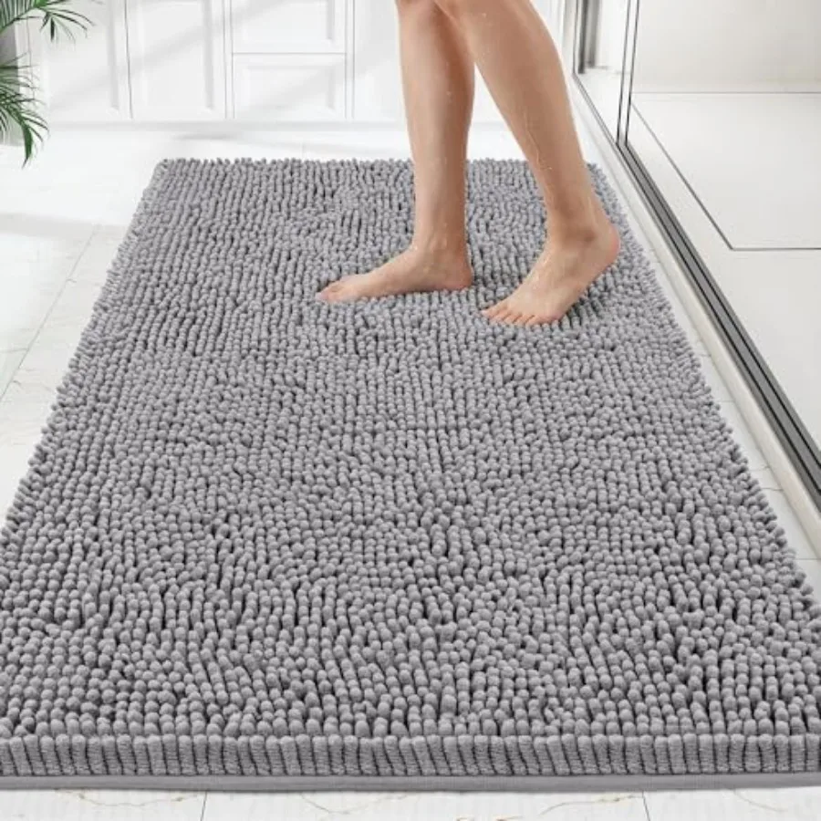 

Bathroom Rugs Mat 72 x 24 Thick Soft Absorbent Chenille Bath Rugs Rubber Backing Bath Mats for Bathroom Floor Tub Shower Bedroo