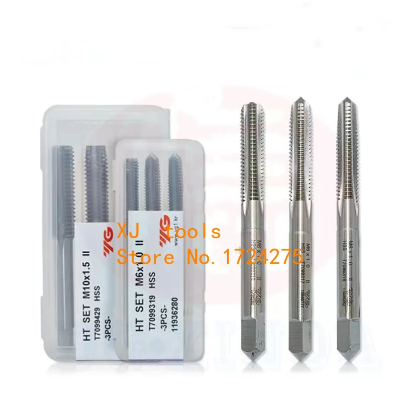 100% Original corée YG-1 T7099 haute qualité HSS main 1 #   2 #   3 #   Taraud 3 pièces/ensemble M3 M4 M5 M6 M8 M10 M12 M14 M16