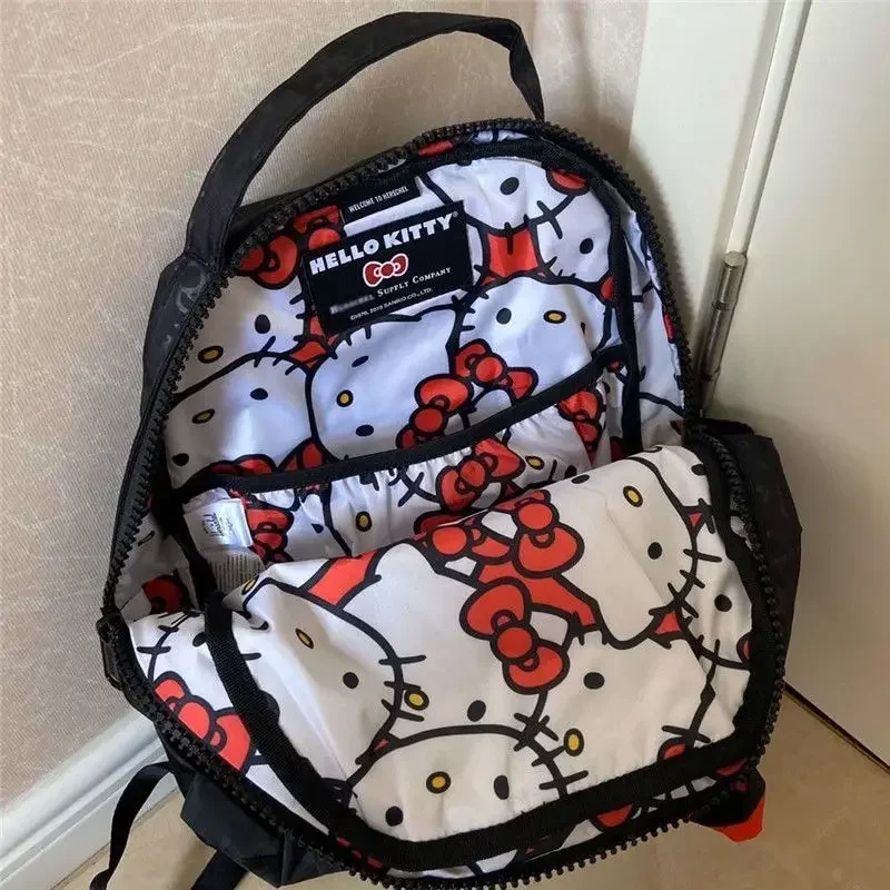 Sanrio hello kitty bag pink girl backpack cartoon anime student handbag travel storage bag
