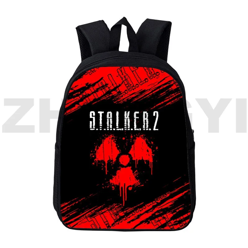 3D Print Cartoon S.T.A.L.K.E.R. 2 Backpack Anime Stalker 2 Heart of Gun Bag Bookbag Teenagers 12/16 Inch Mochila Schoolbag