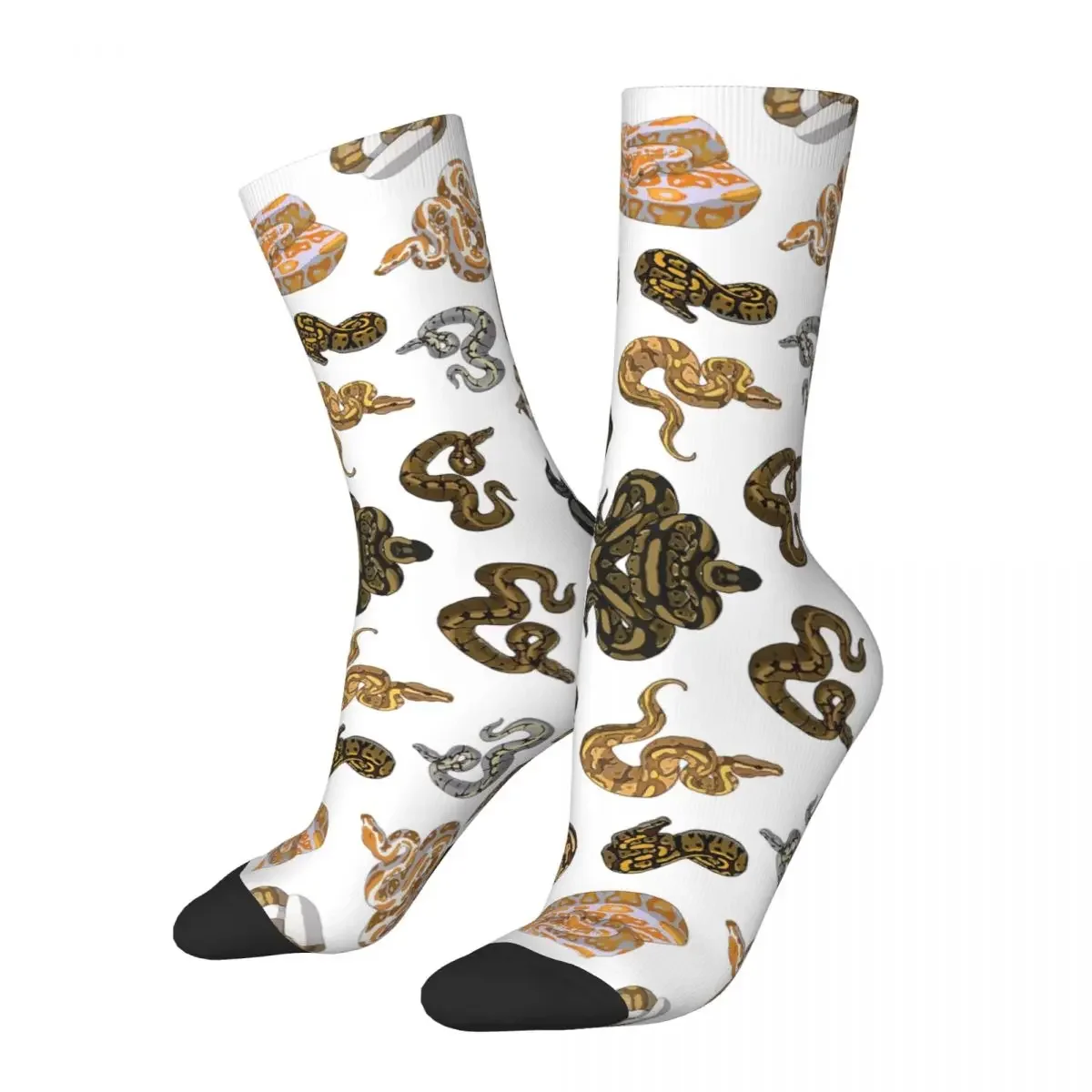 Ball Python Morph Snake Pattern Socks Harajuku High Quality Stockings All Season Long Socks Accessories for Unisex Gifts