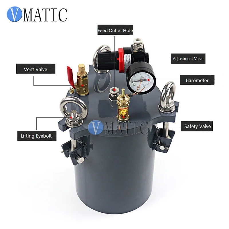 Imagem -06 - Fluid Glue Adhesive Dispensing Pneumatic Valve Grande Flow com Stainless Carbon Steel Pressure Tank Equipment Grupo