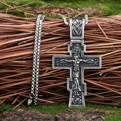 2023 New 316L Stainless Steel Jesus Cross Pendant Necklace For Man Biker Lucky Jewelry Freeshipping