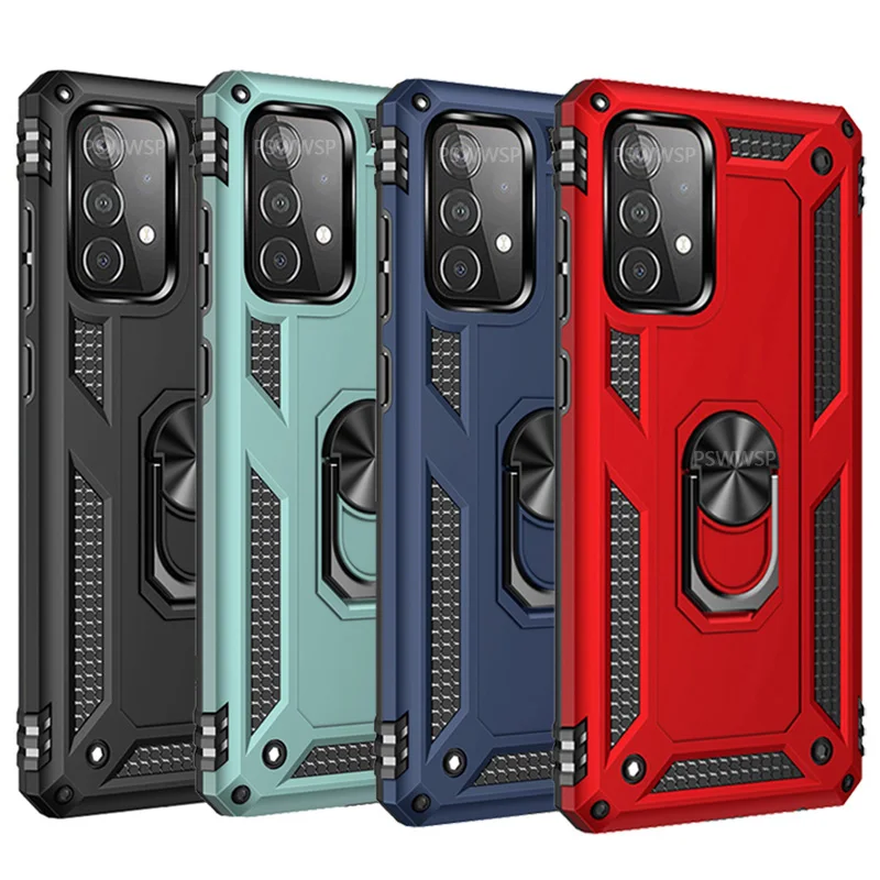 Heavy Duty Shockproof Armor Case For Samsung Galaxy S22 S23 S21 S20 FE S24 S10 Plus Note 20 Ultra 9 10 Lite Bumpers Ring Cover