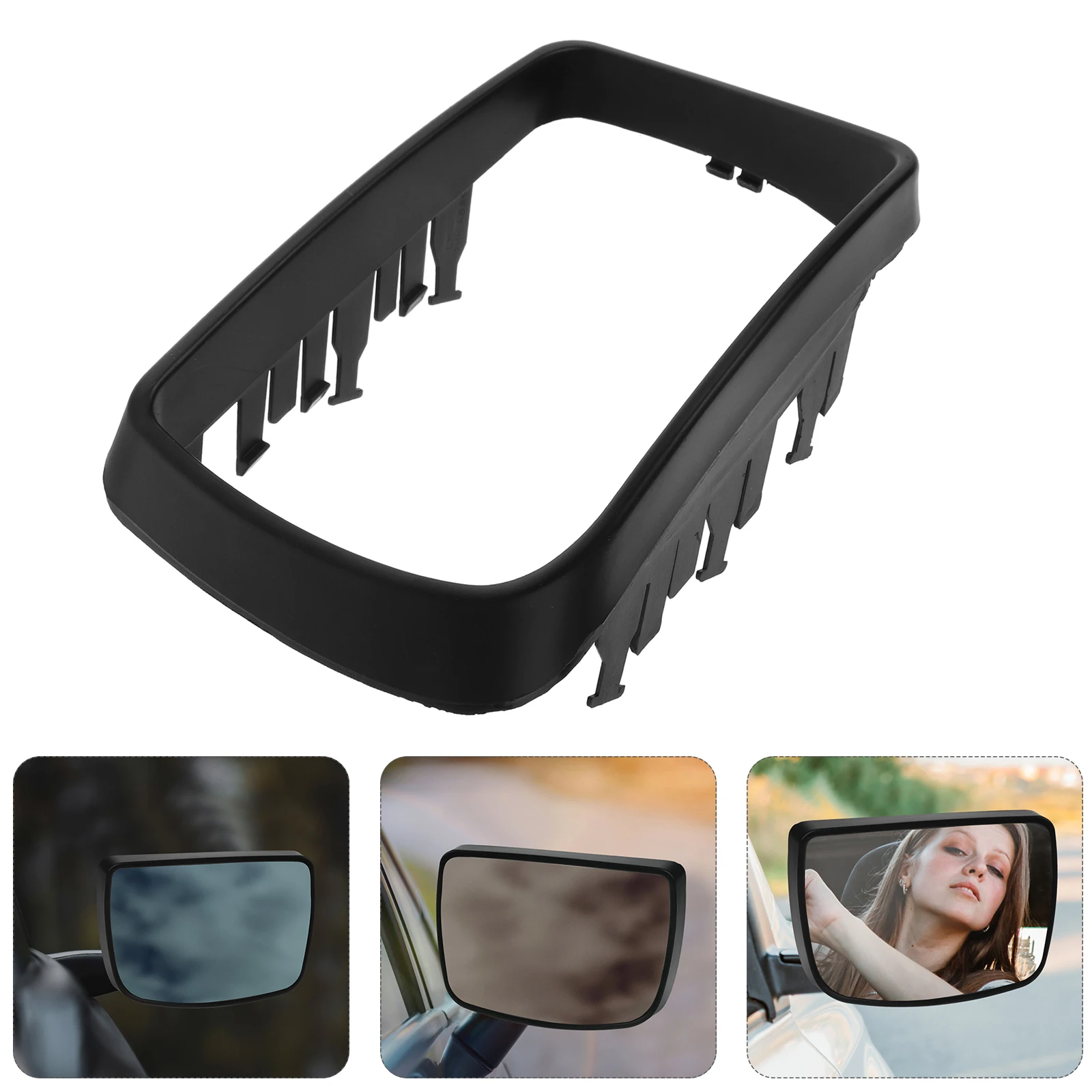 

1pcs Car Rearview Mirror Cover Housing Door Mirror Housing Decorative Guard Stylish Durable Abs Replacement For Vehicle Exterior