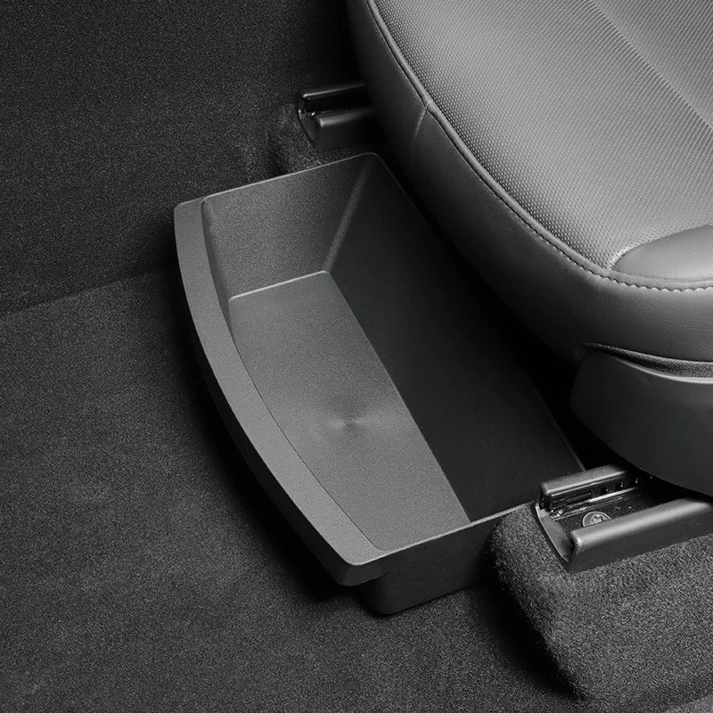 

Under Seat Storage Box Organizer for Tesla Model Y Juniper 2025 2026 Hidden Storage Box Washable Underseat Drawer Accessories