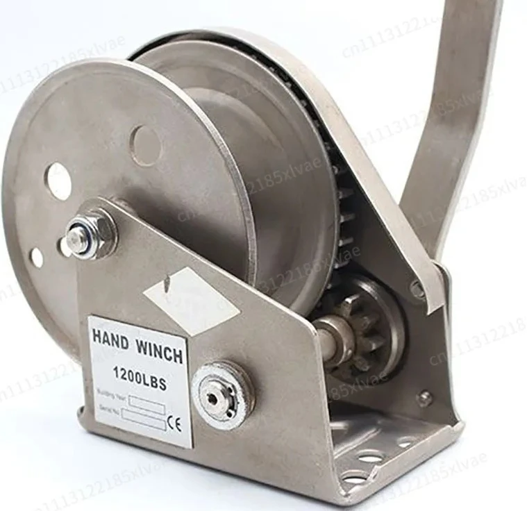 1200Lbs Bi-Directional Self-Locking Manual Winch 304 Stainless Steel Anti-Rust Small Lifting Pulling Tool
