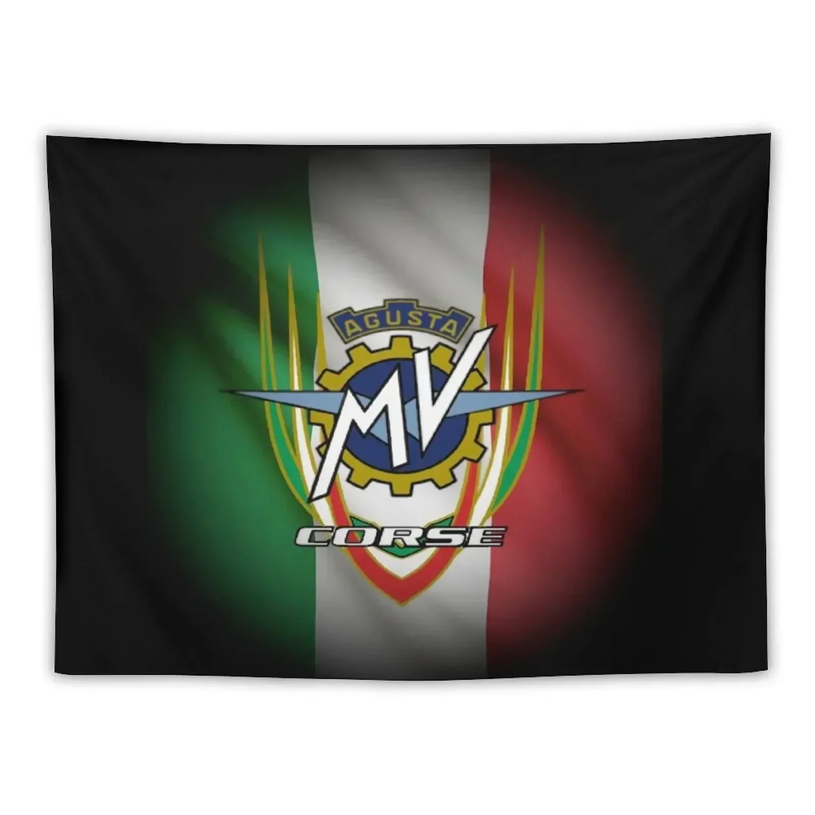 MV Agusta Corse Italian Flag Tapestry Aesthetic Room Decor Room Decor For Girls Tapestry