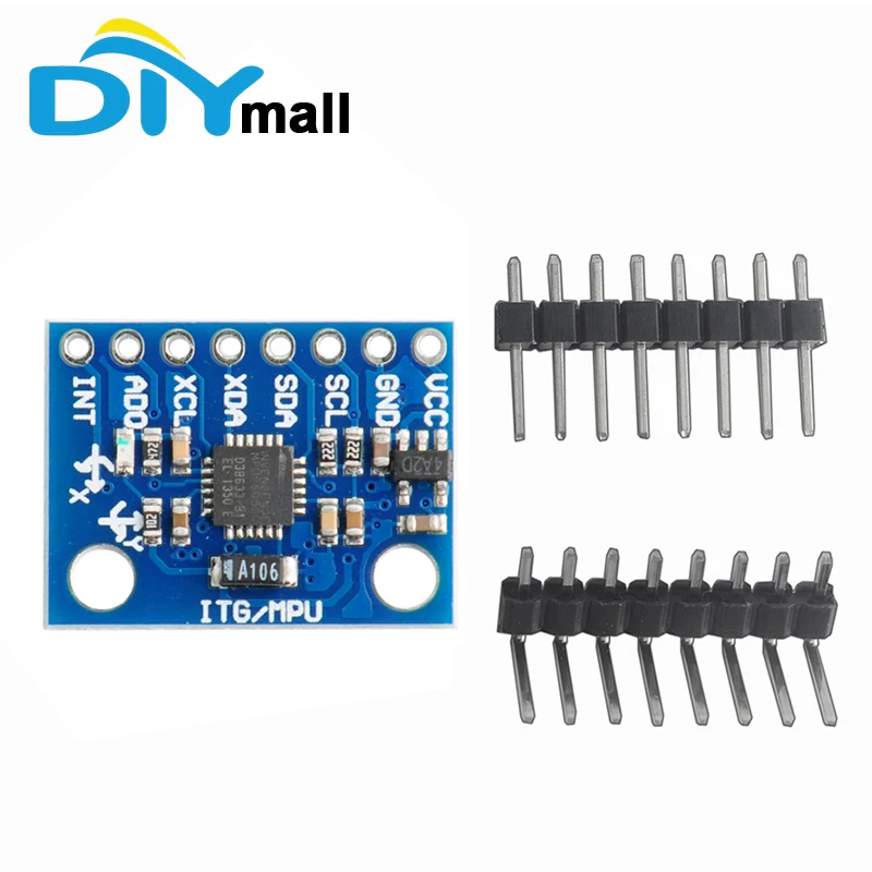 gy-521-mpu-6050モジュール-6軸ジャイロスコープ加速度計モーション追跡センサーボードパーツセット-arduinoロボティクスプロジェクト用