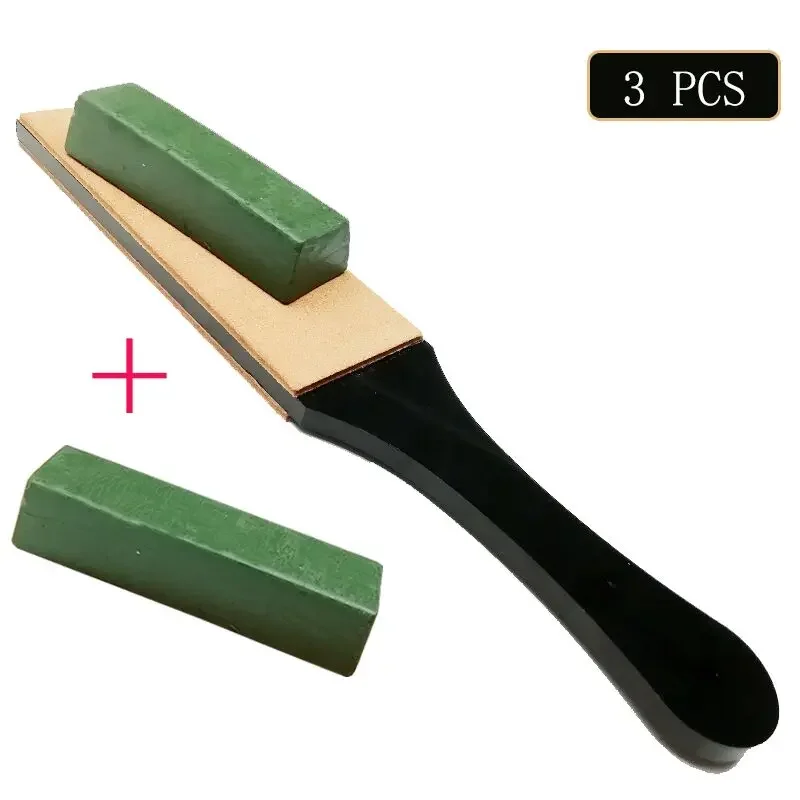 Natural Wax Leather Polishing Board and Paste Double Sided Polishing Razor Polishing Tool Knife Sharpener Stone