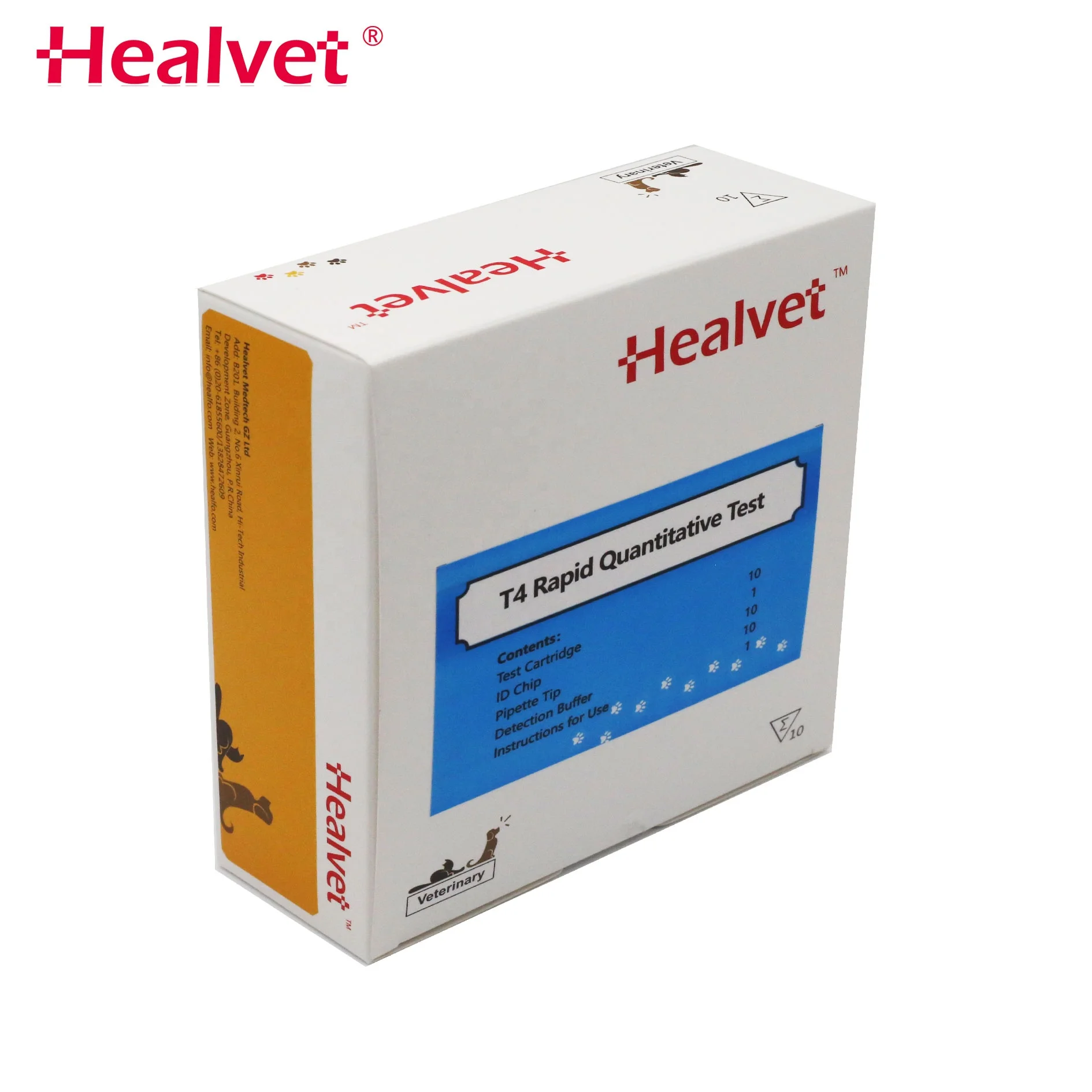 

4 packs of progesterone and 3 packs of T4 (thyroxine) test for healvet analyzer