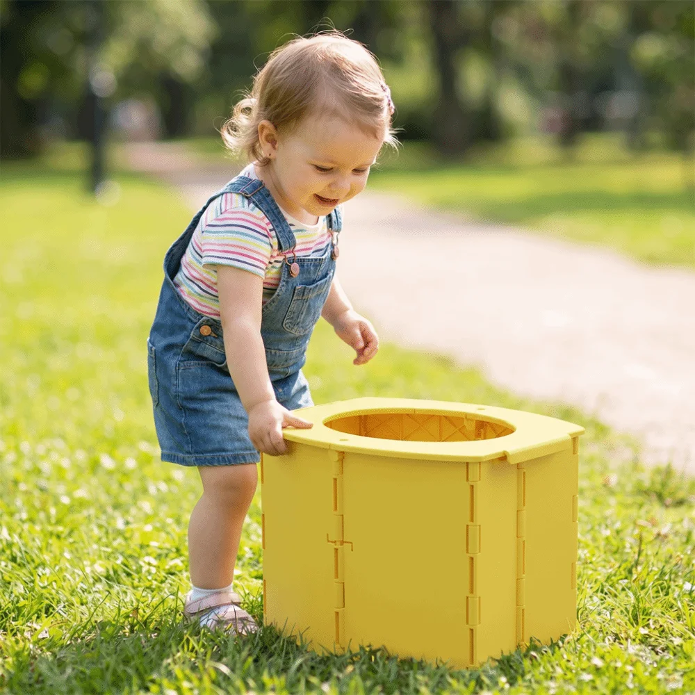 プラスチック製携帯トイレ-耐久性のある硬質abs折りたたみ式ベビー用便座-便利で簡単お手入れ-トイレトレーニング用トイレ-屋外用