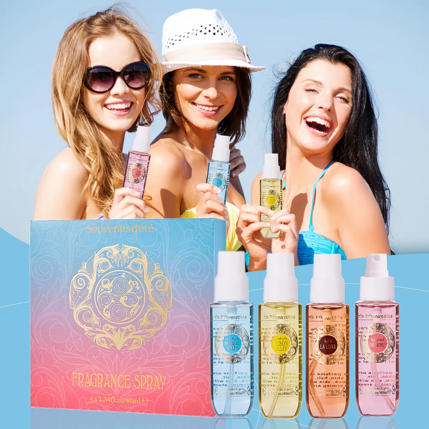 Perfumes em spray corporal 40ml * 4 original sol de janeiro brume parfumé