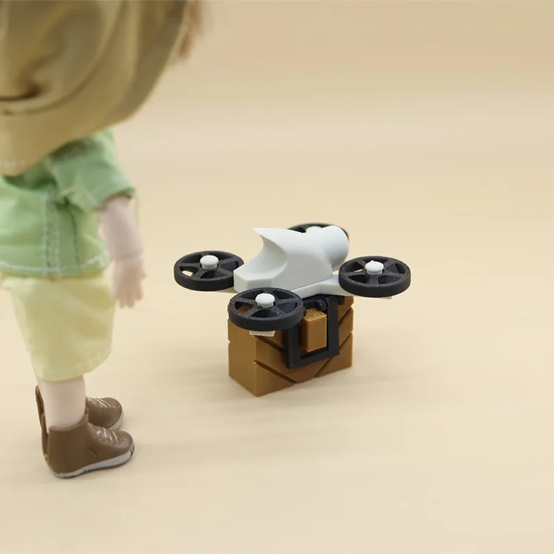 

Mini Drone Model Dollhouse Decor, Simulation Quadcopter Miniature Toy, DIY Micro Scene Shooting Prop, Creative Desktop Ornament
