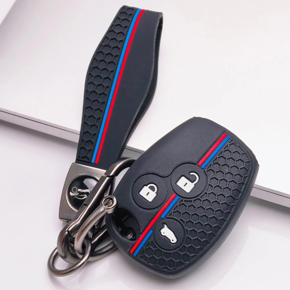 Soft Key Cover For Renault Duster Sandero Logan Clio Symbol Captur For Dacia Logan For Nissan Terrano with carabiner lanyard view 3