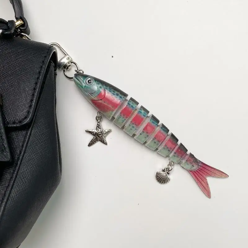 Kreative Fischköder-Schlüsselanhänger, Lustige Fischköder-Taschenanhänger, Handy-Lanyard, Taschenanhänger, Schmuckzubehör für Männer und Frauen – Detail 1