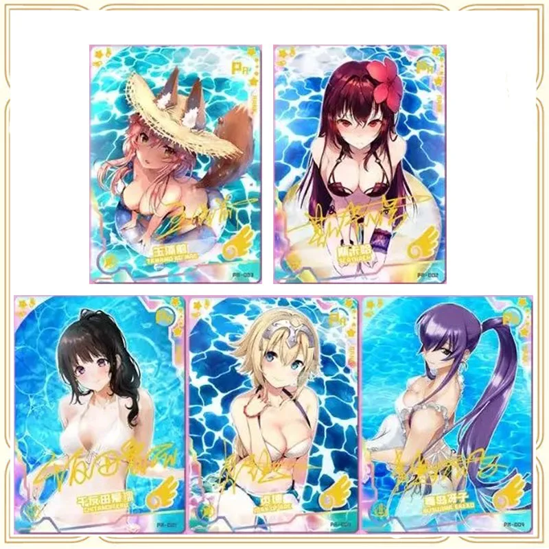 

Anime Shoujo Party DIY ACG Metal Glitter Card Busujima Saeko Tamamo Mae Toys For Boys Collectible Card Christmas Birthday Gift