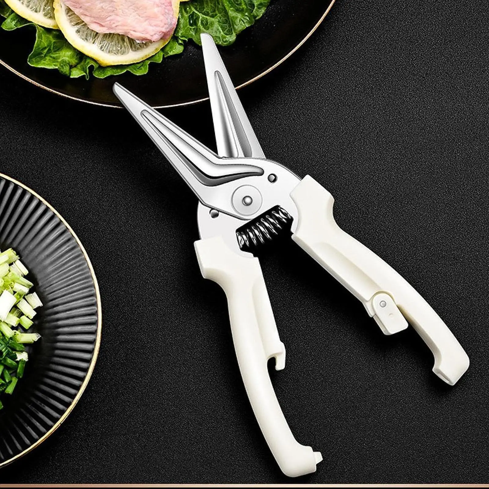 Kitchen Shear Portable Easy Clean Comfortable Handle Stainless Steel Poultry Shear for Turkey Seafood Meat Packaging Vegetables