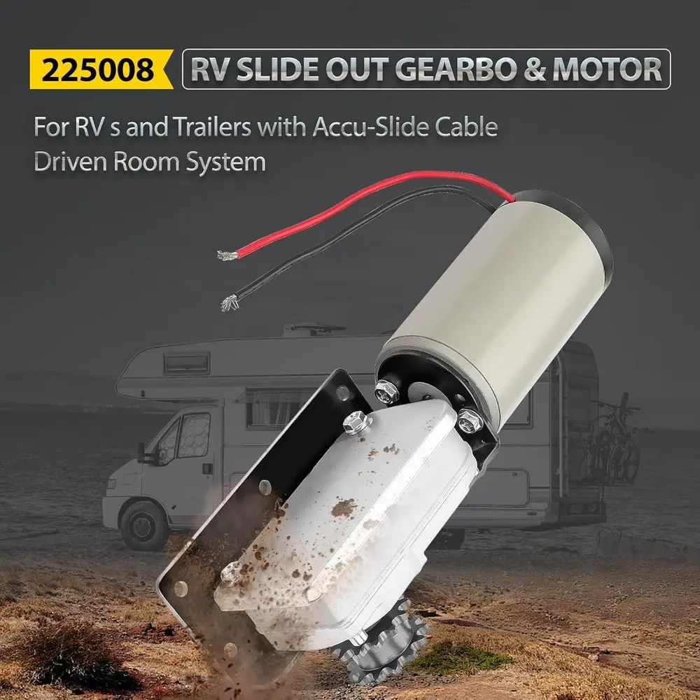 محرك منزلق R25075 RV مع علبة التروس R25076-1 محرك عالي الإخراج 13 ضرس أسنان لمقطورات RV استبدال الشريحة الخارجية 225008 #3