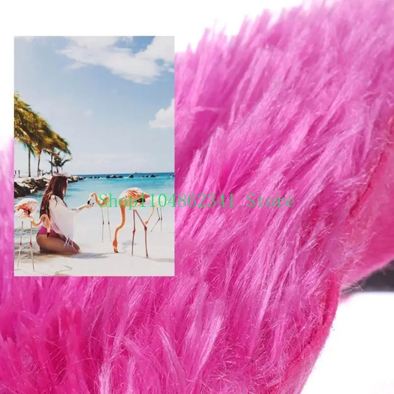 

652F Live Broadcast Stuffed Flamingo Hair Hoop Make Up Carnival Party Hair Decors