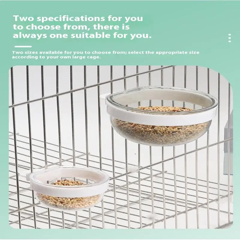 NEW Bird Feeding Bowl Detachable Transparent Bowl Plastic Fo