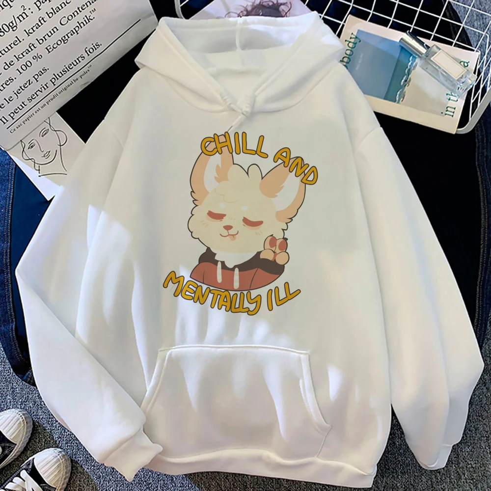 

Furry hoodies women sweat y2k Fleece anime graphic sweater female Kawaii clothing