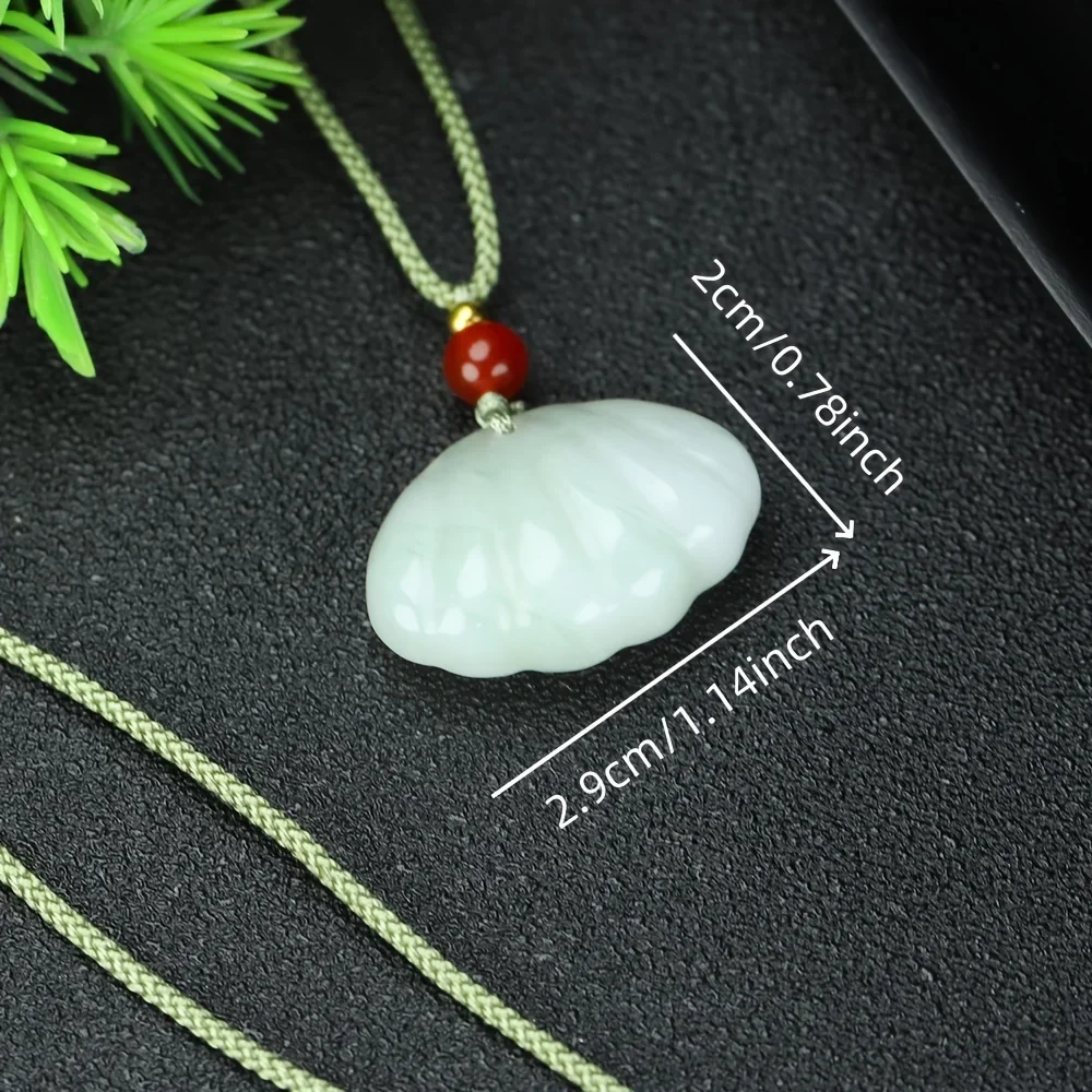 Elegant Natural Stone Shell Pendant Necklace - Fashion Accessory, Perfect for Couples