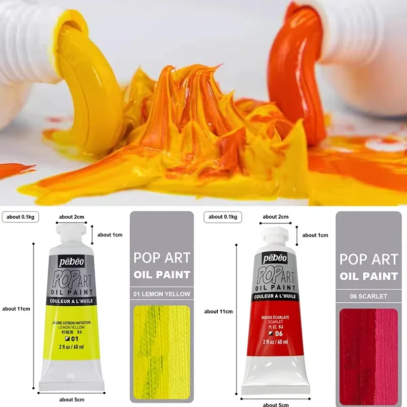 Imagem -02 - Pintura a Óleo Cor 60ml Tubo de Alta Saturação com Textura Cremosa Materiais de Arte para Estudante Artista Desenho Pintura a Óleo Pigmento 1pc