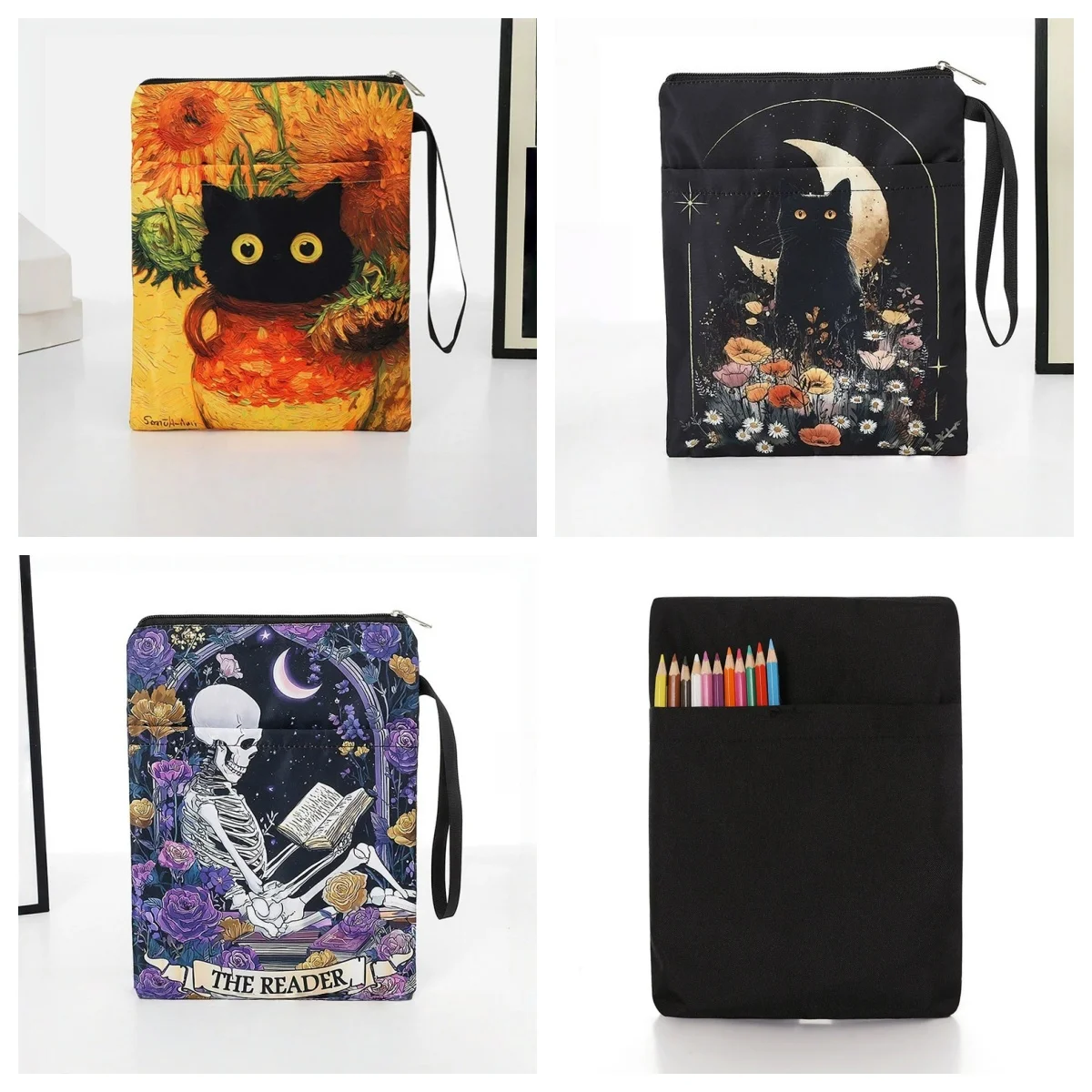 Art Style Book Protection Bag/portable Storage Bag, Bible Bag, for Commuting To School, Library,Office,Travel,Stationery Storage