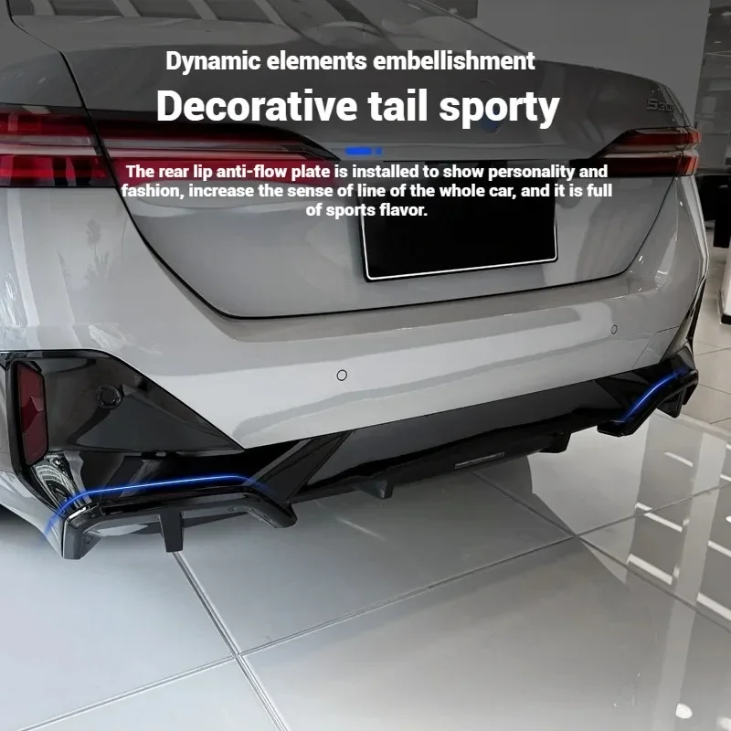 For BMW 5 Series i5 G60 2024 Black Rear Bumper Diffuser Tail lip Side Splitter Exterior Modification Rear Spoiler Accessories