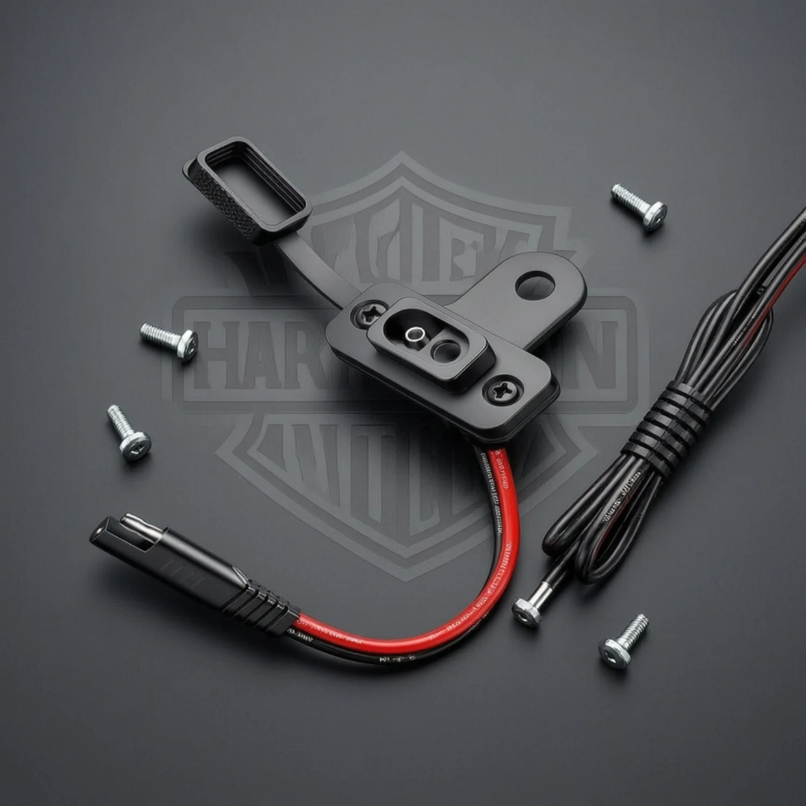SAE Battery Charging Port Mount External SAE Port with Mounting Bracket Extension Cable Protective Flexible for Touring Riders