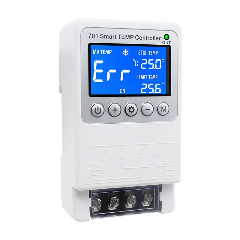 Din Rail Mount Intelligent Temperature Control Switch Digital Display Cycle Timing Adjustable Temperature Controller 701