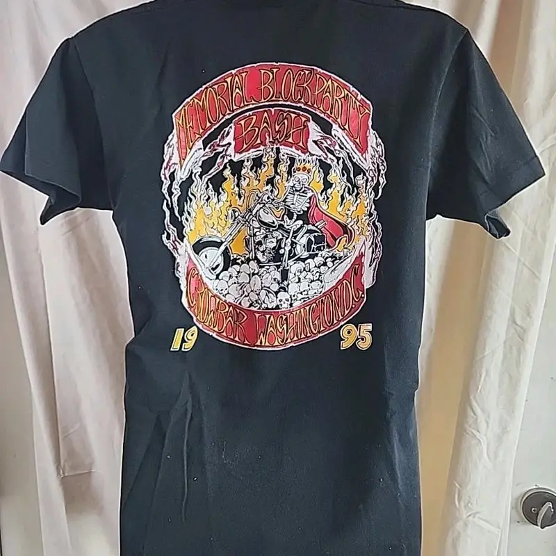 Vintage Rare 1995 Crowbar Washington D.C Memorial Block Party Bash L Blk T-shirt
