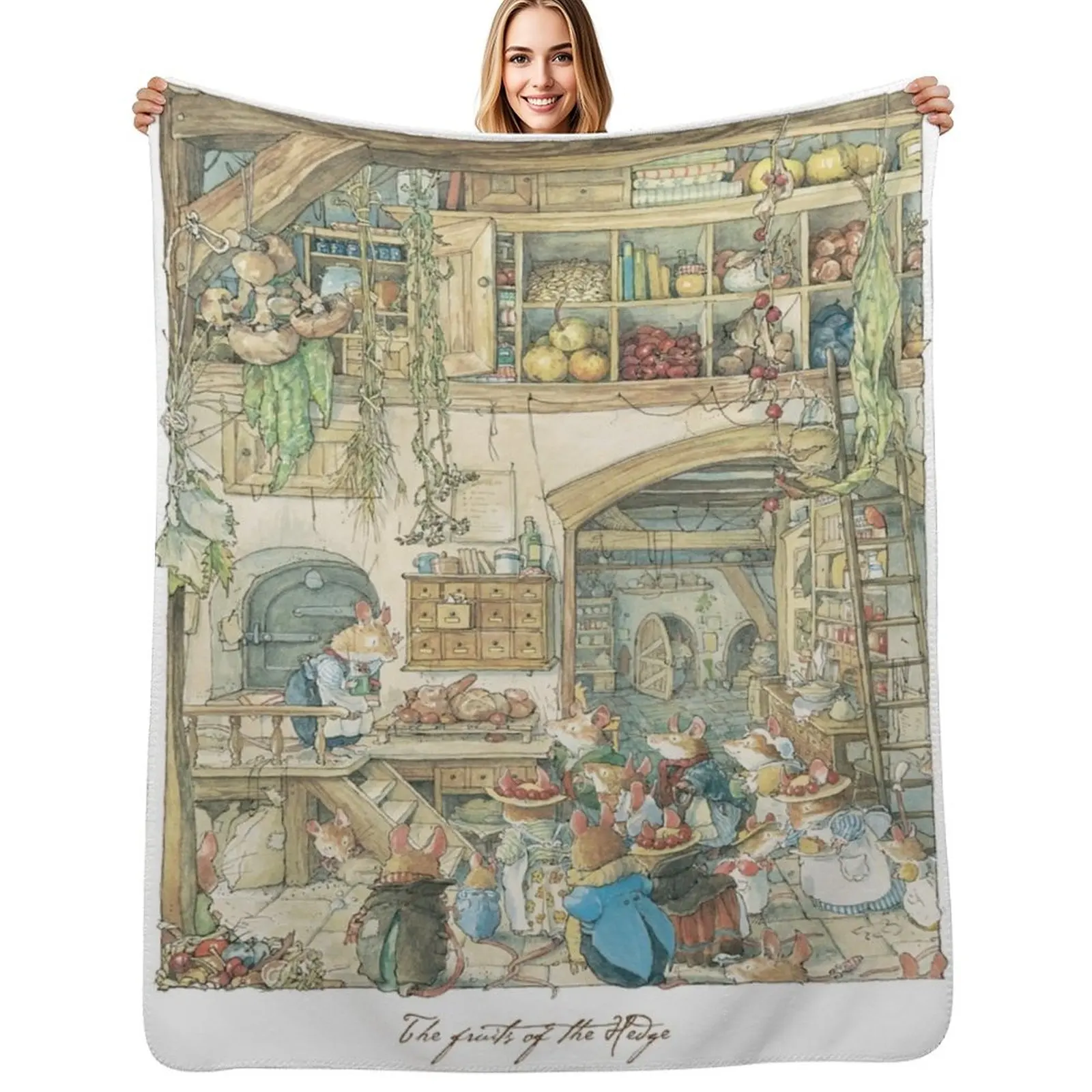 The fruits of the hedge Throw Blanket Thermal Retros Thins Large Giant Sofa Decorative Beds Blankets